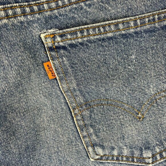 Vtg Levi's Orange Tab Boot Cut 217 Men's 36X32(34X31) Blue Denim Jeans - Picture 11 of 14